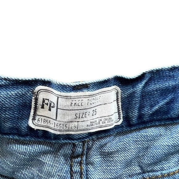 Free People Light Wash Boho Embroidered Eliot Denim Shorts - Picture 4 of 7